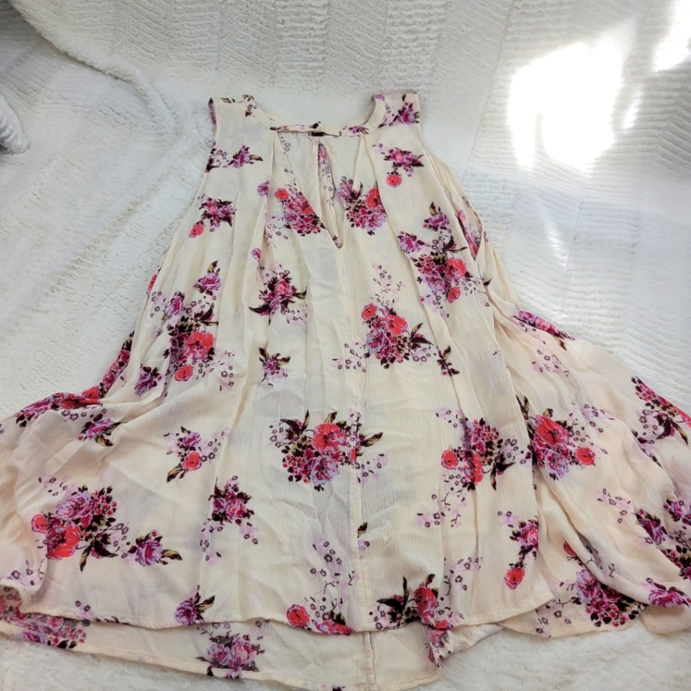 Free People floral pattern swing mini dress/tunic